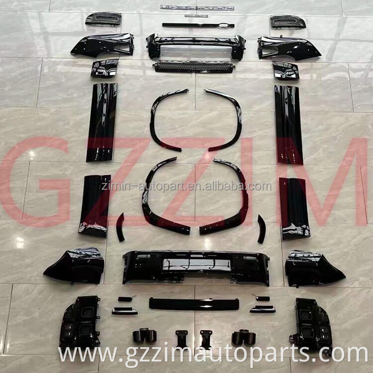 ABS Plastic Front & Rear Bumper Side Skirt 007 Obsidian Edition Kit Upgrade Parts For Defender 2022